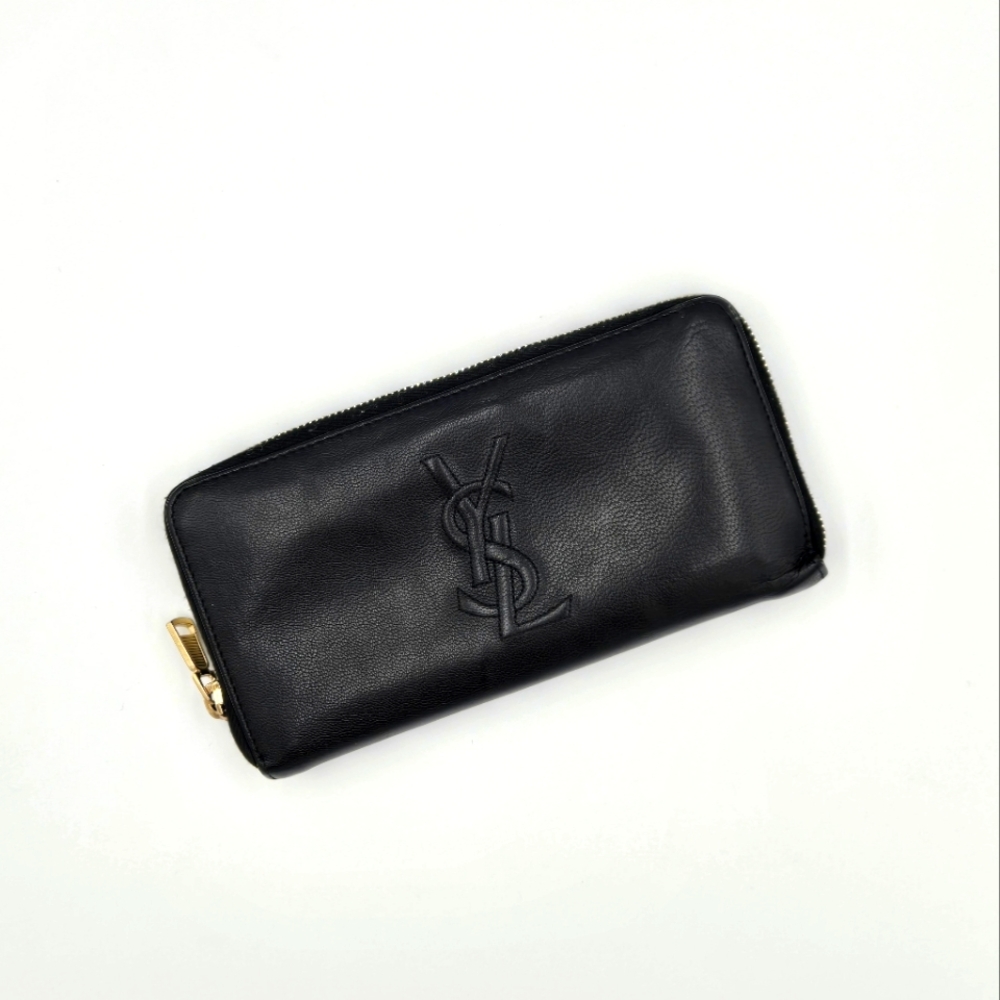 YSL Black Leather Wallet
